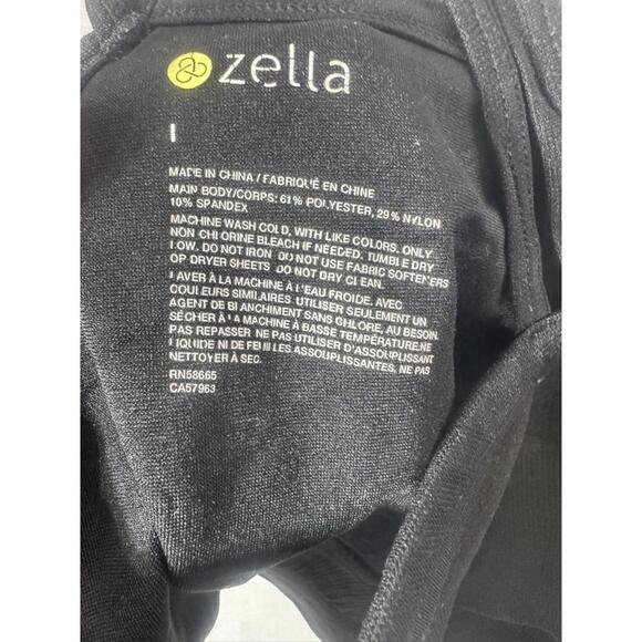 NWT Zella Live In Rib Longline Bra in‎ Black Size Large - Picture 9 of 12